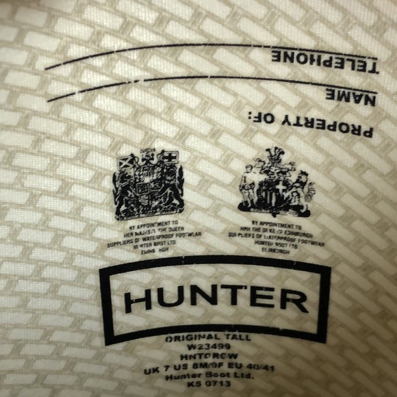Hunter Original Tall Boots Sz 9F/8M - Picture 4 of 12